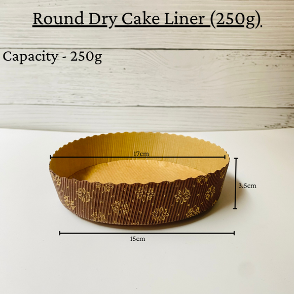 Round Dry Cake Liner| Design 2 | 250gms | Bake and Serve | Pack of 25pcs
