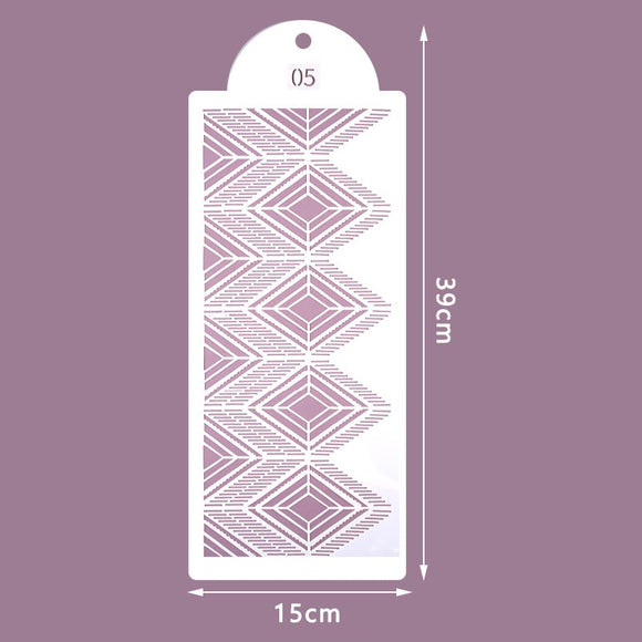 4 pcs Designers cake stencils MF3