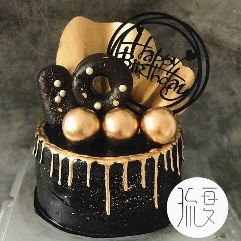 Black Gold Cake Decorations, Cake Decorating Supplies Gold