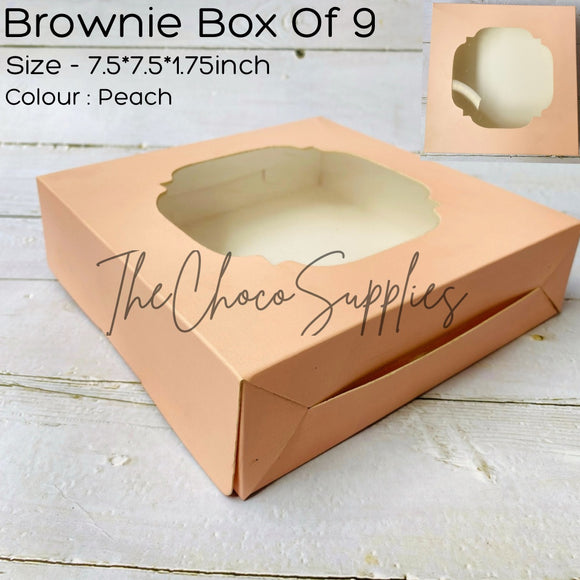 Peach 9 brownie box