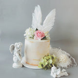 Angel Wings Feather Cake Topper | White Colour