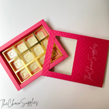 12 cavity Pink Soft Slider Chocolate Box