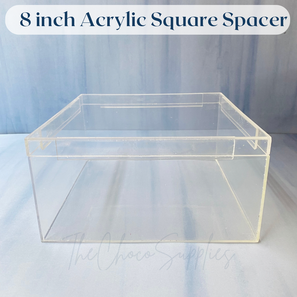 8 Inches Square | Acrylic Cake Spacer