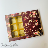 12 cavity Brown Floral Soft Slider Chocolate Box