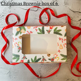 Christmas Theme Brownie box | Brownie Box of 6 | Pack of 10pcs