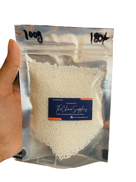 Mini White Pearls | Premium Sprinkles | Edible.