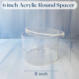 6 inches Round  | Acrylic Cake Spacer
