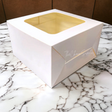 Buy 1 pound white window cake box online as low as 10pcs 