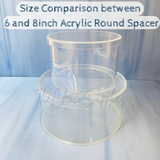 8 inches Round  | Acrylic Cake Spacer