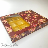 12 cavity chocolate box brown floral colour with cavity