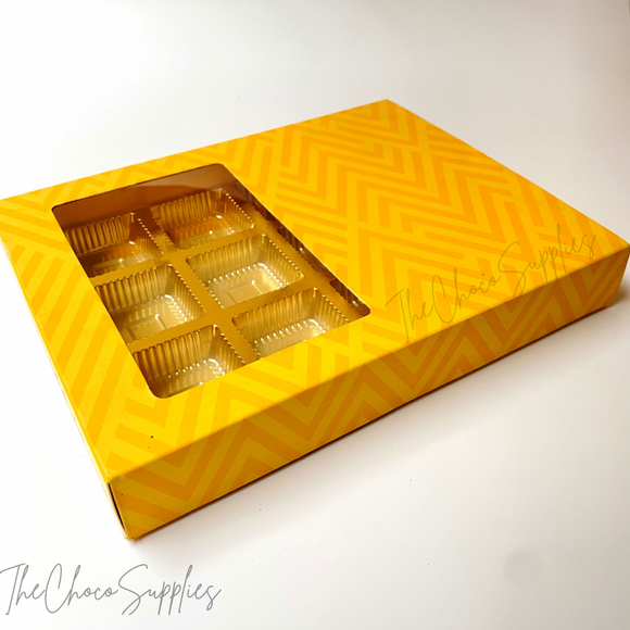 12 cavity Yellow Soft Slider Chocolate Box
