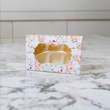 floral printed cupcake box of 6 with window