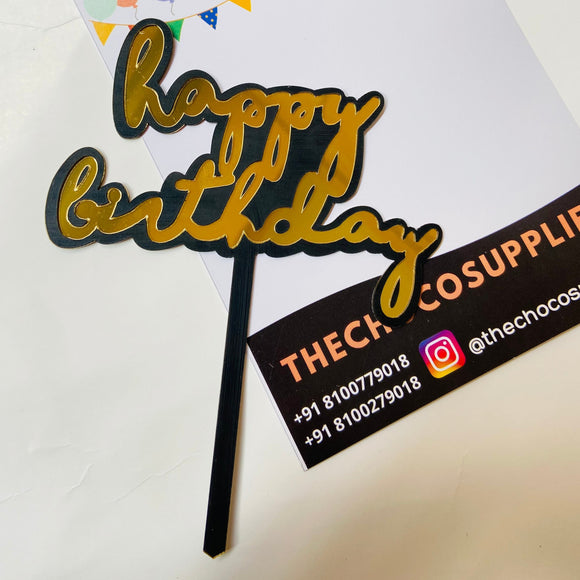 Double Acrylic HBD | Birthday Cake Topper
