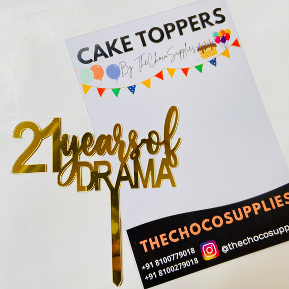 21 Years of DRAMA | Cake Topper