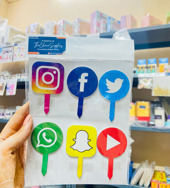 Social Media Theme | Cake Topper