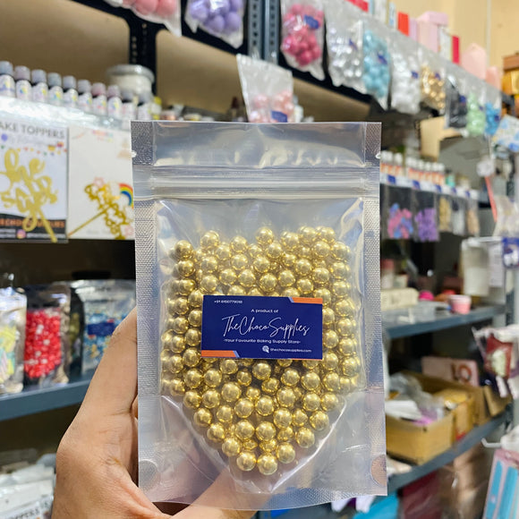 Imported Quality Gold Pearls | 7mm | 50 grams