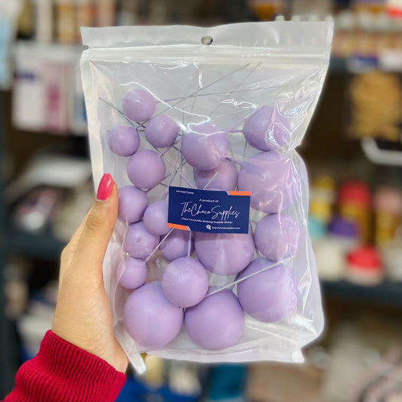 Lavender / Lilac colour non edible faux balls for cake decoration buy online