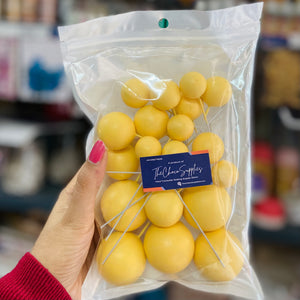 light yellow colour non edible faux balls for cake decoration buy online