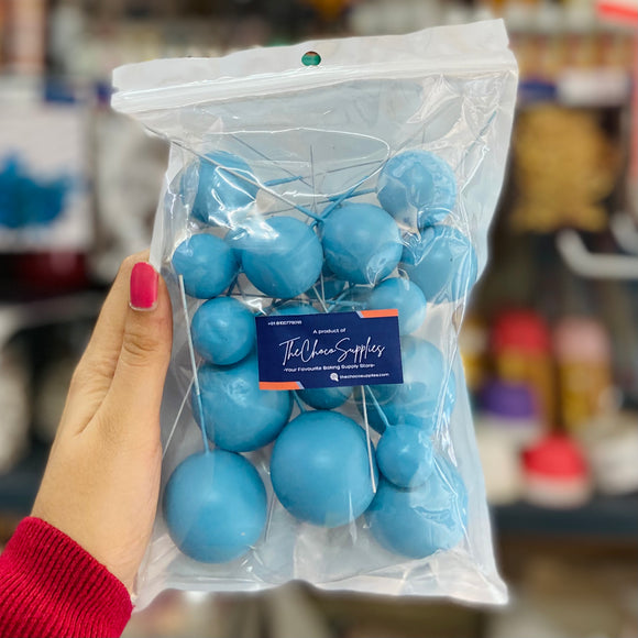 Medium Dark Blue colour non edible faux balls for cake decoration buy online