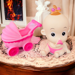 Buy Baby Girl miniature cake topper for Toddler  baby with a crib