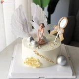 Angel Wings Feather Cake Topper | White Colour