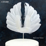 Angel Wings Feather Cake Topper | White Colour