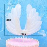 Angel Wings Feather Cake Topper | White Colour