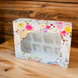 12 cavity cupcake box | ITC Floral | Pack of 10pcs