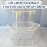 8 Inches Hexagon | Acrylic Cake Spacer