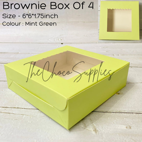 Mint Green Brownie Box of 4