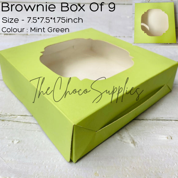Mint Green 9 brownie box