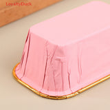 Matte pink outer, gold foiled , mini tea time/ Dry cake liner
